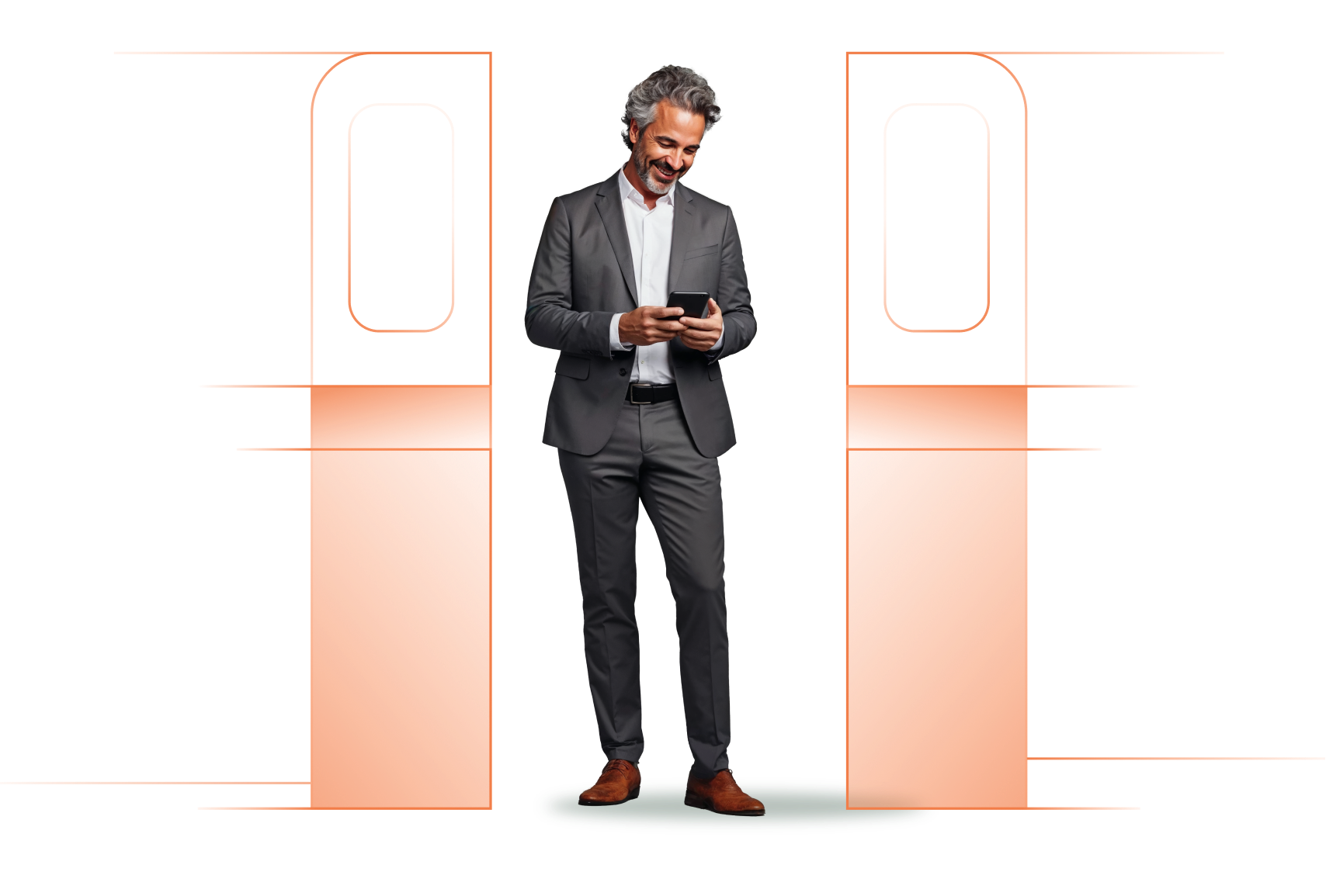 Business professional with mobile device